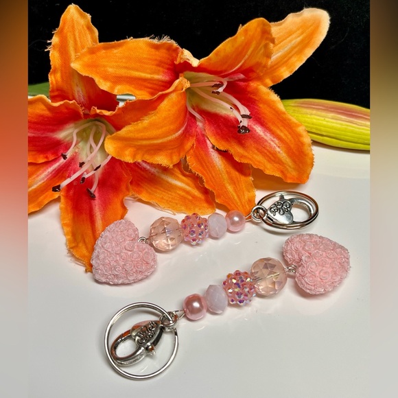 🌸💗Best friend or bridesmaid gift-Set of two/key chain/purse bling/matched - Picture 7 of 10